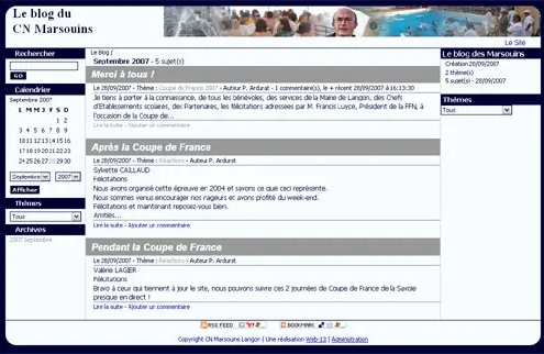 CN Marsouins 2005 page blog