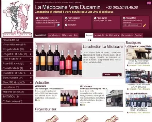 La Médocaine Ludon Médoc page d'accueil