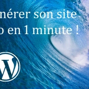Un site WordPress en 1 minute