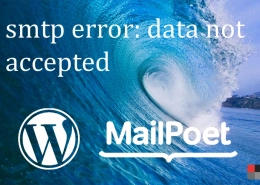 smtp error: data-not-accepted Wordpress