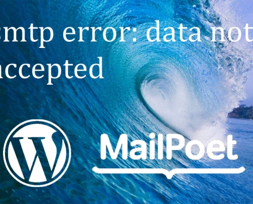 smtp error: data-not-accepted Wordpress