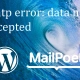 smtp error: data-not-accepted Wordpress